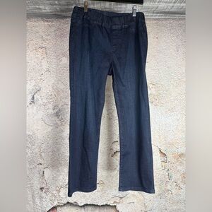 Eileen Fisher Blue Slim Cropped Stretch Denim Organic Cotton Pants small  A611